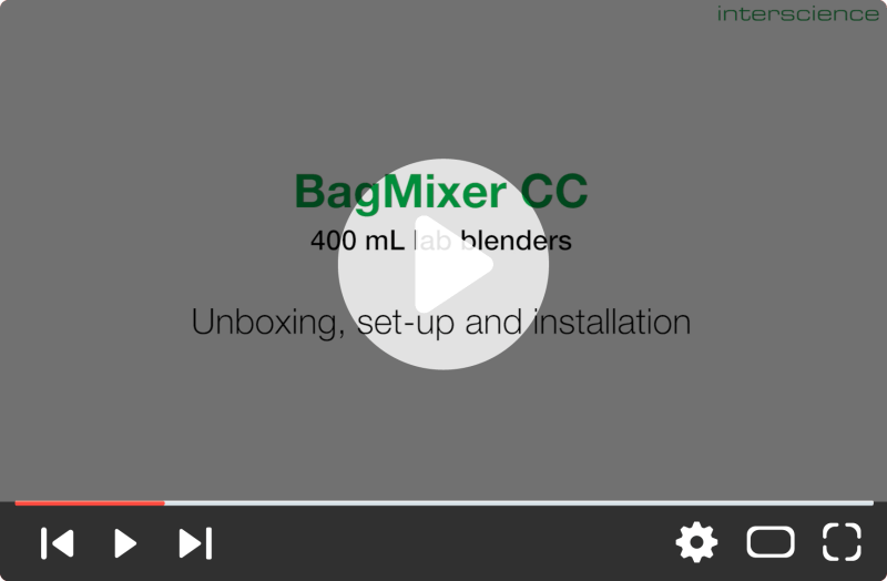 Unboxing - Lab blenders: BagMixer 400 CC model